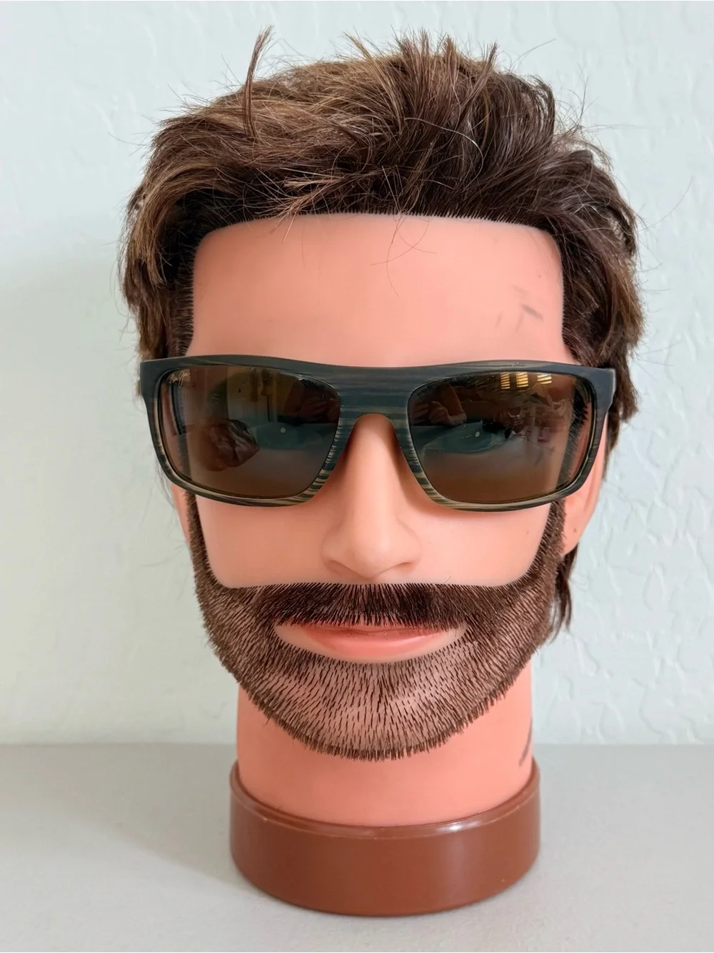 MAUI JIM BYRON BAY MJ 746-15MR MATTE GREEN STRIPE HT POLARIZED SUNGLASSES